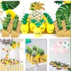 Presentförpackning 20st/parti diy ananas papper bröllop gynnar godislådor barn födelsedag hawaiian strandparti dekorationer