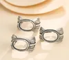 Klusterringar 9,5 13,5 mm 925 Sterling Silver Semi Monta Bases Blanks Base Blank Pad Ring Set Set Diy Jewelry A5613