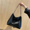 Borse da sera Borsa a tracolla in vera pelle nera Borsa da donna a catena da ufficio laterale per donna Sling Sac A Main di alta qualità