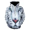 Herrtröjor tiger män djur tröjor ficka stor storlek tröjor hoddie 3d hoodie 2023 casual streetwear drop ship