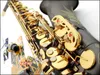 Calidad SAS-R54 Saxofón Alto E-Flat Negro Níquel Saxofón Alto Boquilla Llave Dorada Ligadura Reed Cuello Accesorios para Instrumentos Musicales