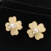 Fashion Gold 925 Silver Ear Stud Luksusowe projektanci Flower Flower Colkings Słynne kobiety na przyjęciu weselnym kidenlry