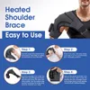 Andra massageartiklar Electric uppvärmningsvibrationsmassager för axelterapi Bältes termisk massage axel stöddyna artrit smärtlindring 230207