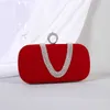 Totes Bag 2023 New Dinner Bag Velvet Diamond Banquet Dress Hand Women s rhinestones bags handbags 230208