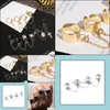 Band Rings Cool Punk Hip Pop Mtilayer Adjustable Chain Four Open Finger Female Alloy Spin For Womens Party Gift Drop Delivery Jewelry Dhkpy