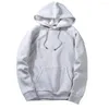 Men's Hoodies 2023 Casual Fashion Pure Color Hoodie Sweatshirt Men Thicken Clothes Winter Hip Hop Street Wear