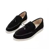 Dress Shoes Women Flat Ladies Flock Solid Sewing Female Pointed Toe Loafers Plus Size Comfortable Casual Shallow Metal Spring Shoes T230208