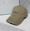 품질 남성 숙녀 럭셔리 디자이너 Casquette Solid Color Cap Letter Denim 찢어진 구멍 모자