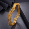 Braccialetto Wando 4 Pz/lotto 24 K Color Oro Braccialetti Per Gli Uomini Le Donne Braccialetto D'oro Dubai Africa Nigeria Gioielli Da Sposa RegaliBangle