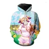 Herrtröjor anime älskar live 3d tryckt kawaii sexig tjej tröja man kvinna mode pullover harajuku överdimensionerad hoodie unisex rockar