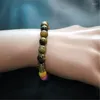 Strand 2023 Säljer Natural 7 Chakra Armband Men Lava Tigers Eye Stone Armband Stretch Beaded Yoga smycken Drop