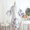 Women's Sleepwear Bridal Robes Satin Women Casual Robe Nightgown Home Wear Bathrobe Sexy Dressing Gown Wedding Lady Intimate Lingerie