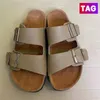 Boston Sandalen dames Klompen Pantoffels Designer Slippers Duitsland Kurk sandaal bont glijbaan heren Loafers Schoenen dames Leer Suède Taupe slipper Arizona Tow-strap Sandaal