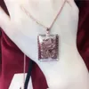 Chains Purple Gold Plated 14K Rose Domineering Geometric Square Fashion Pendant Men's And Women's Retro Chinese Style JewelryChains