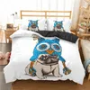 Ensembles de literie Homesky Puppy Pug Set 2/3 pcs 2023 Mignon Chien Housse de couette Joli motif Couette et taie d'oreiller lit