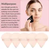 Short velvet makeup triangular powder puff fan-shaped air cushion makeup puff makeup sponge beauty tool