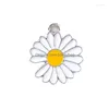 Charms 5Pcs 16X1M Émail Fleur De Marguerite Pour Colliers Pendentifs Boucles D'oreilles Diy Colorf Mini Bijoux À La Main Trouver Faire Drop Dhmhq