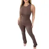 Combinaison d'été de styliste pour femmes, barboteuse unie, Sexy, sans manches, fermeture éclair, Slim, taille haute, body, 5 couleurs, 2023, XS-XL