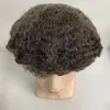 بديل شعر بشري ماليزي البكر 1bgrey 8mm موجة Toupee Swiss Lace للرجال السود