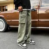 Men s Pants Harajuku Cargo Autumn Winter Fashion Loose Straight Versatile Casual Vibe High Street Wide Leg 230207