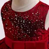 Abiti da ragazza Bambini Appliques in pizzo Prom formale Ragazze Principessa Abito da ballo con perlineCostume Abito da festa di compleanno 6M-6 anni Vestidos 2023