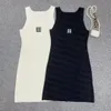 Women Casual Dress Spring Summer Sleeveless Dresses Stretchy Knits Dress Designer Party Dresses