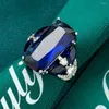 Обручальные кольца 2023 Sapphire Engagement Ring European и American Fashion Horse Eye Высококачественные украшения оптом