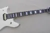 V￤nster vit elektrisk gitarr med brytare, Floyd Rose, Rosewood Fretboard