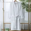 Men's Robes 100% Cotton Bathrobe for Men Long Thick Absorbent Terry Bath Robe Kimono Men Towel Bathrobe Solid Sleepwear Women Dressing Gown 230207