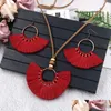 Earrings Necklace Tassel Set Handmade Mticolor Bohemian Women Ethnic Circle Jewelry Gd503 883 R2 Drop Delivery Sets Dh8Tz