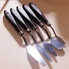 Vispad gr￤dde 5-delad set chokladskrapa sm￶r spatula t￥rta pr￤gling murslev f￤rg matchande bakverktygsset LX5416