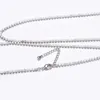 Chains 2023 Simple Vintage Long Tassel Women Necklace Gold Silver Color Square CZ Zirconia Sweater Link Chain Fashion Jewelry