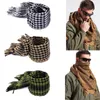 Foulards arabe Keffieh hommes hiver militaire tactique coupe-vent écharpe noir et blanc coton musulman Hijab Shemagh carré