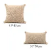 Pillow 1PC Soft Teddy Velvet Solid Pillowslip With Ball Nordic Sofa Set Bedroom Car Pillowcase Home Decor