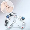 Trouwringen 1 stks zilveren kleur paar ring mode mode creatief astronaut maiden student verstelbaar paar liefhebbers sieraden festival cadeau