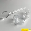 10mm 14mm 18mm mâle femelle 45 degrés 90 degrés quartz banger avec 6mm d'épaisseur quartz clair carb cap dabber pour les plates-formes pétrolières