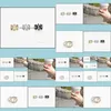 Pierścienie zespołowe dla kobiet koreańskie pięć gwiazd elegancki pierścionek walentynki Gold Sier Sier Plate Drop Reliody Biżuteria Dhmek