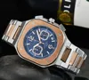 New Bell Watchs Global Limited Edition Business Hronograph Ross Luxury Date Fashion Casual Quartz Men's Watch B03