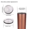 Blank sublimation gobelers couvercle de remplacement 12 oz 20oz 30 oz tasse d'aspirateur ￠ bi￨re tasse ￠ l'￩preuve et au couvercle ￩tanche ￠ l'￩preuve des d￩versements r￩utilisable