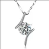 Pendant Necklaces Imitation 925 Sterling Sier Necklace Copper Beautif Diamond Cz Zircon Drop Delivery Jewelry Pendants Dhbuf