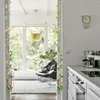 Fausses fleurs décoratives, plantes de vigne roses artificielles avec feuilles vertes, guirlande suspendue pour la maison