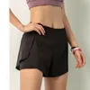 LL DK07 Femmes Yoga Outfit Filles Shorts Courir Pantalon Court Dames Casual Adulte Entraîneur Sportswear Exercice Fitness Porter Respirant Grand