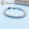 Bangle Thick Wristband Charming Male Cuff Link Metal Silver Color Cuban Figaro Chain Wrist Band Bracelets For Man Punk