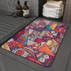 Tapis géométrique tapis de bain lavable pied tapis de sol pour salle de bain salle de douche porte absorbant anti-dérapant tapis séchage rapide tapis