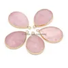 Charms Trendy Natural Stone Pendant Rose Quartzs Pink Crystal Pendants For Jewelry Making Diy Necklace Accessories Drop Delive Dhbc9