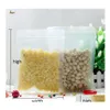 F￶rpackningsp￥sar 100 st parti 9Size Frosted Matte Plastic Kitchen Storage Package Zip Lock Packaging Flat Bottom Heat t￤tning Topp Drop Deliv Dhngn