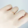 Klassiker Edelstahlringe Goldfarbe Paar Ring für Frauen und Männer Hochzeitsmody -Stil Schmuck