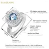 Eheringe Dowi Weiblicher Ring mit Stein Zirkon Damen Stimmung Glow Verlobung für Liebhaber Schmuck Rot/Pulver/Lila/Grün