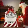 Christmas Decorations Santa Sack Large Canvas Gift Bag With Dstring Reusable Personalized Giftfor Xmas Package Storage By Sea Drop D Dhckg