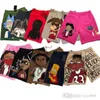 Diseñador 3XL Pantalones cortos de algodón para hombre Pantalones cortos deportivos con estampado de dibujos animados de moda con etiqueta Desinger Summer Plus Size Clothing
